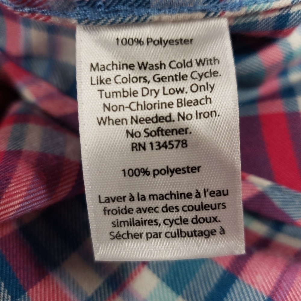 Vineyard Vines Slim Fit Tucker Shirt Size Large Pink Plaid Flannel - Picture 5 of 6